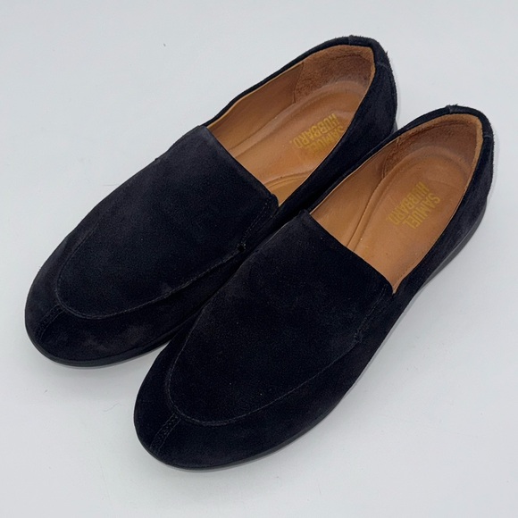 Suede leather Loafers Samuel Hubbard Women's 7 Black Slip On comfort Shoes flats - Picture 3 of 7